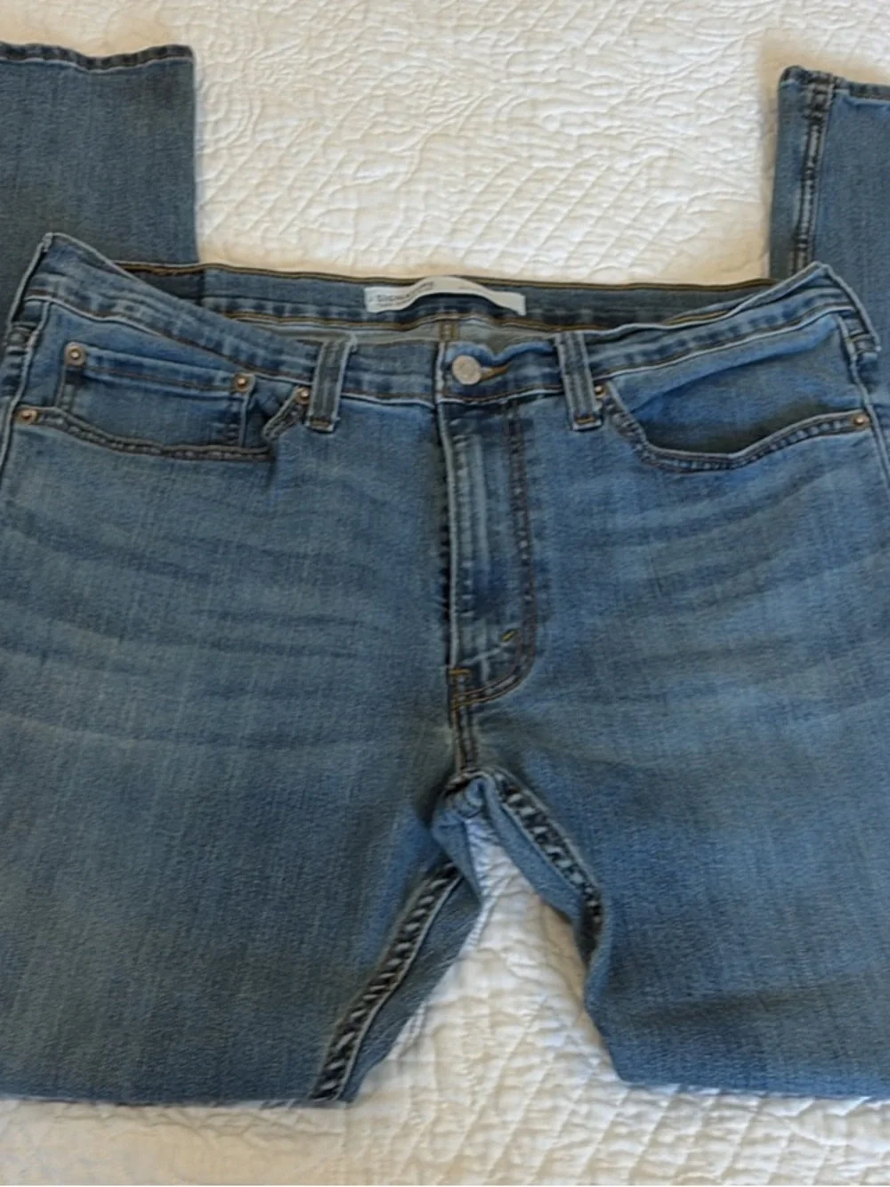 Levi's Men's Straight Jeans - Faded Blue Denim